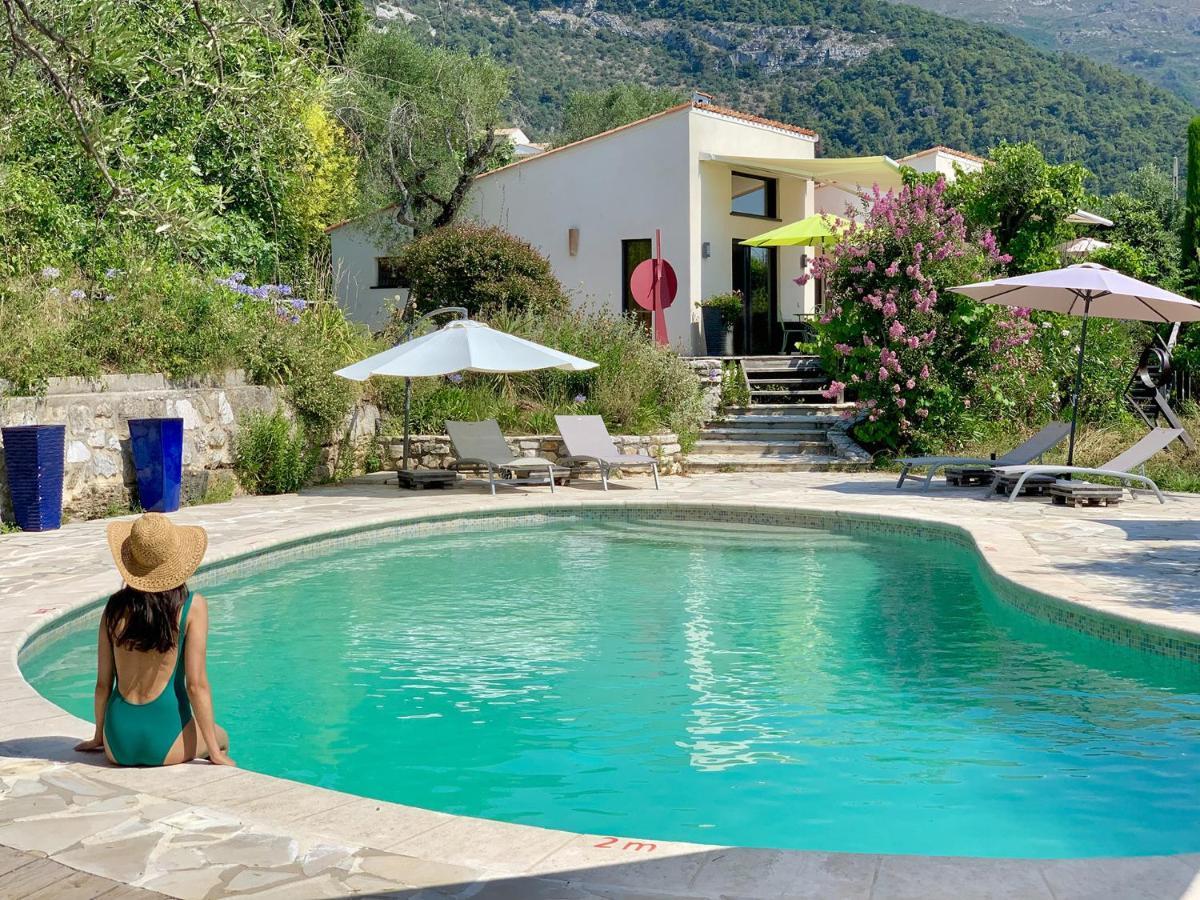 Maison D'Hotes Bleu Azur Tourrettes-sur-Loup Exterior foto